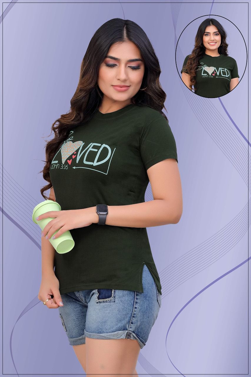 Ns Rich Girl 01 Regular Wear Wholesale Ladies Tshirt Collection
